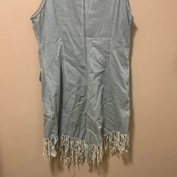Denim Fringe Dress - Picture 7 of 7